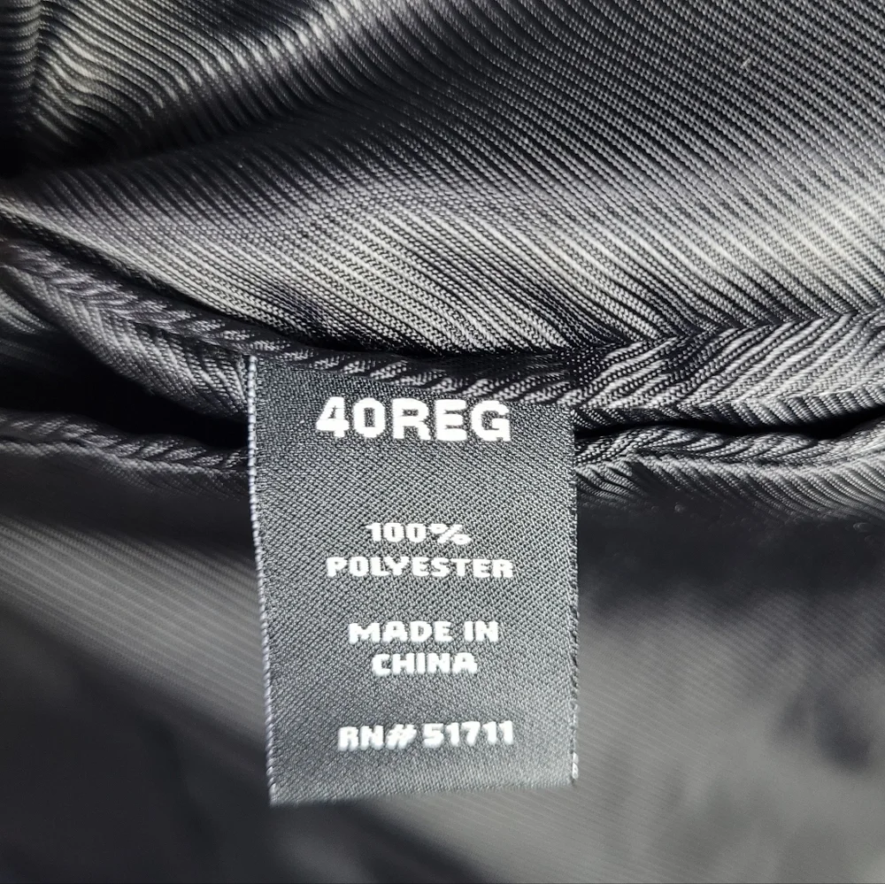40R Via Europa For Macy's Mens‎ Charcoal Black Sueded Blazer